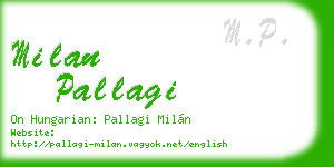 milan pallagi business card